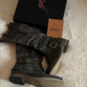 Carlos by Carlos Santana Taupe Moto Boots